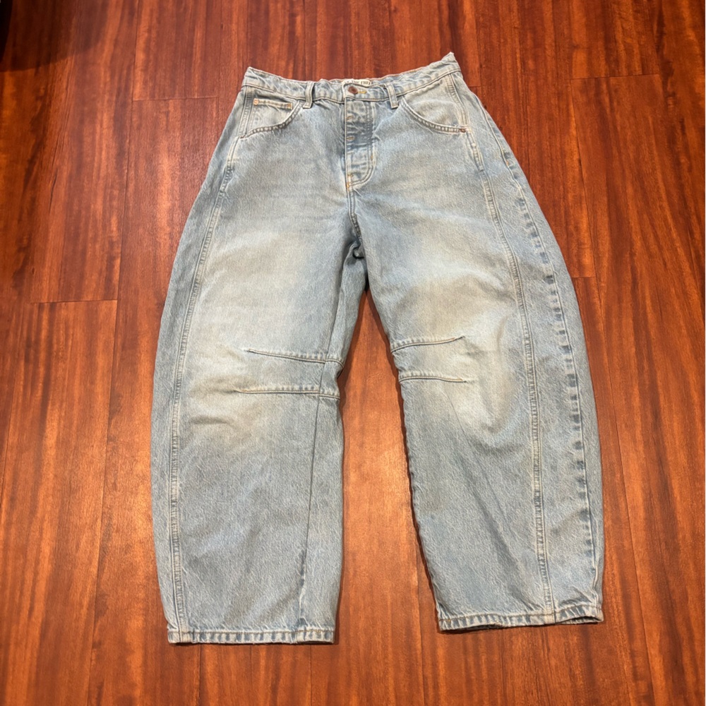We the Free Good Luck Mid Rise Barrel Jeans